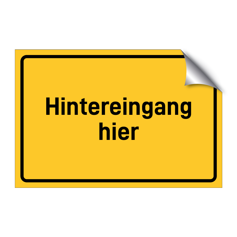Hintereingang hier