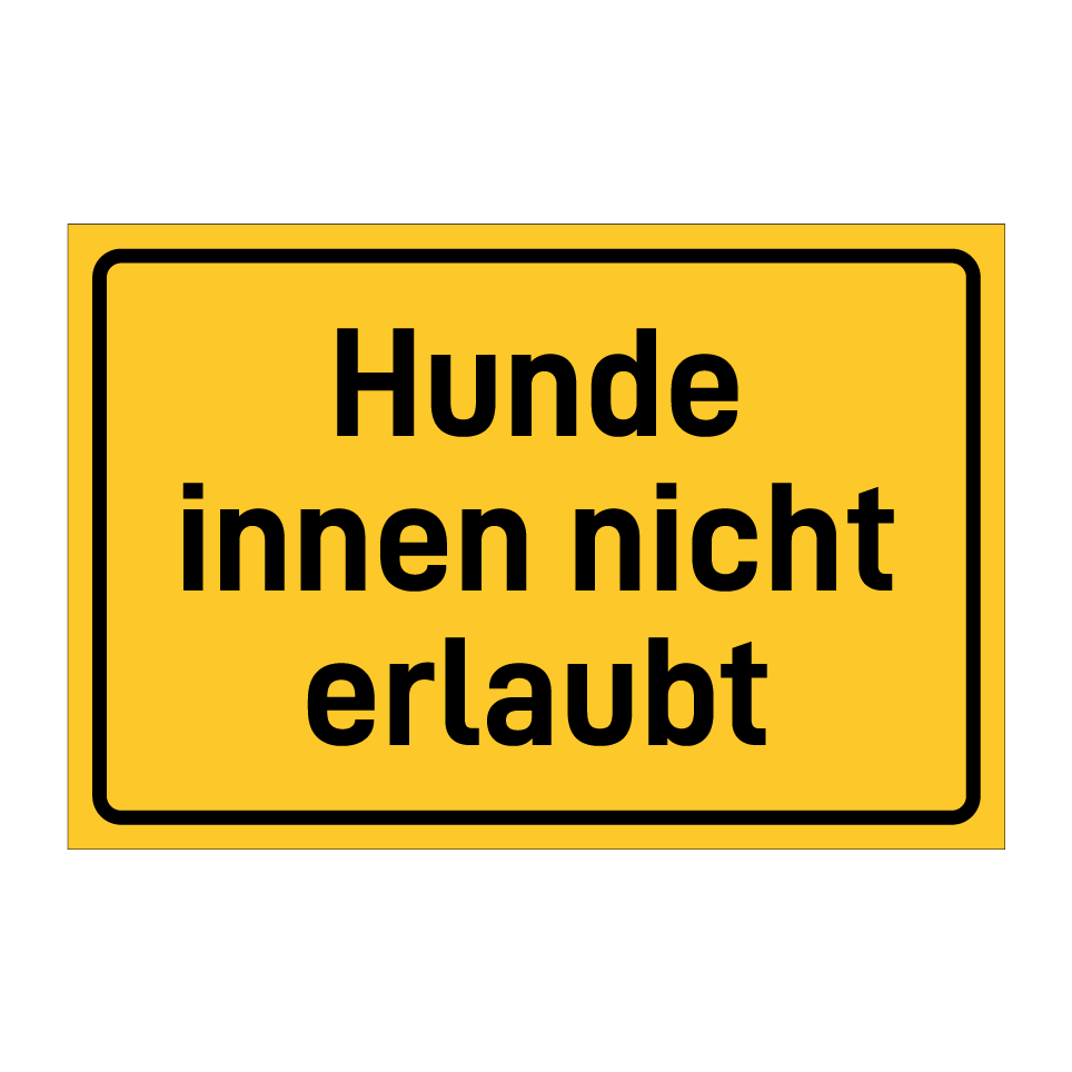 Hunde innen nicht erlaubt
