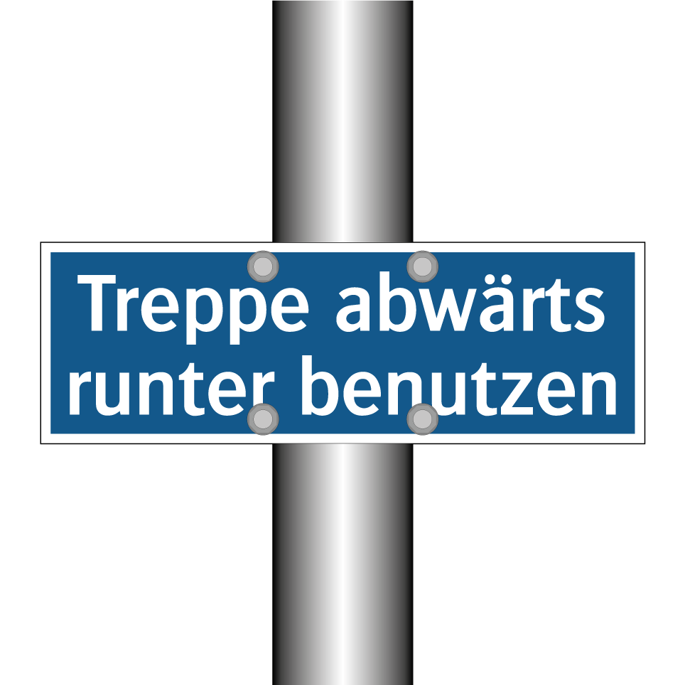 Treppe abwärts runter benutzen