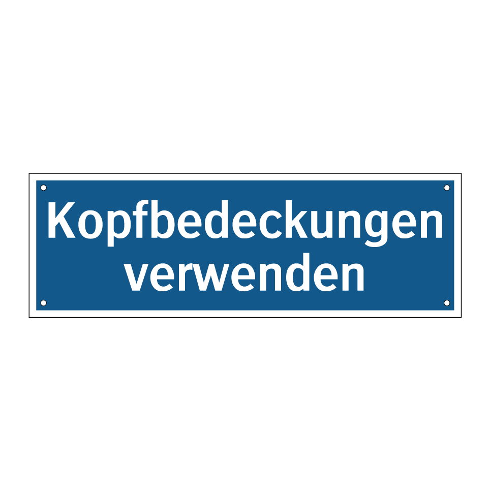 Kopfbedeckungen verwenden