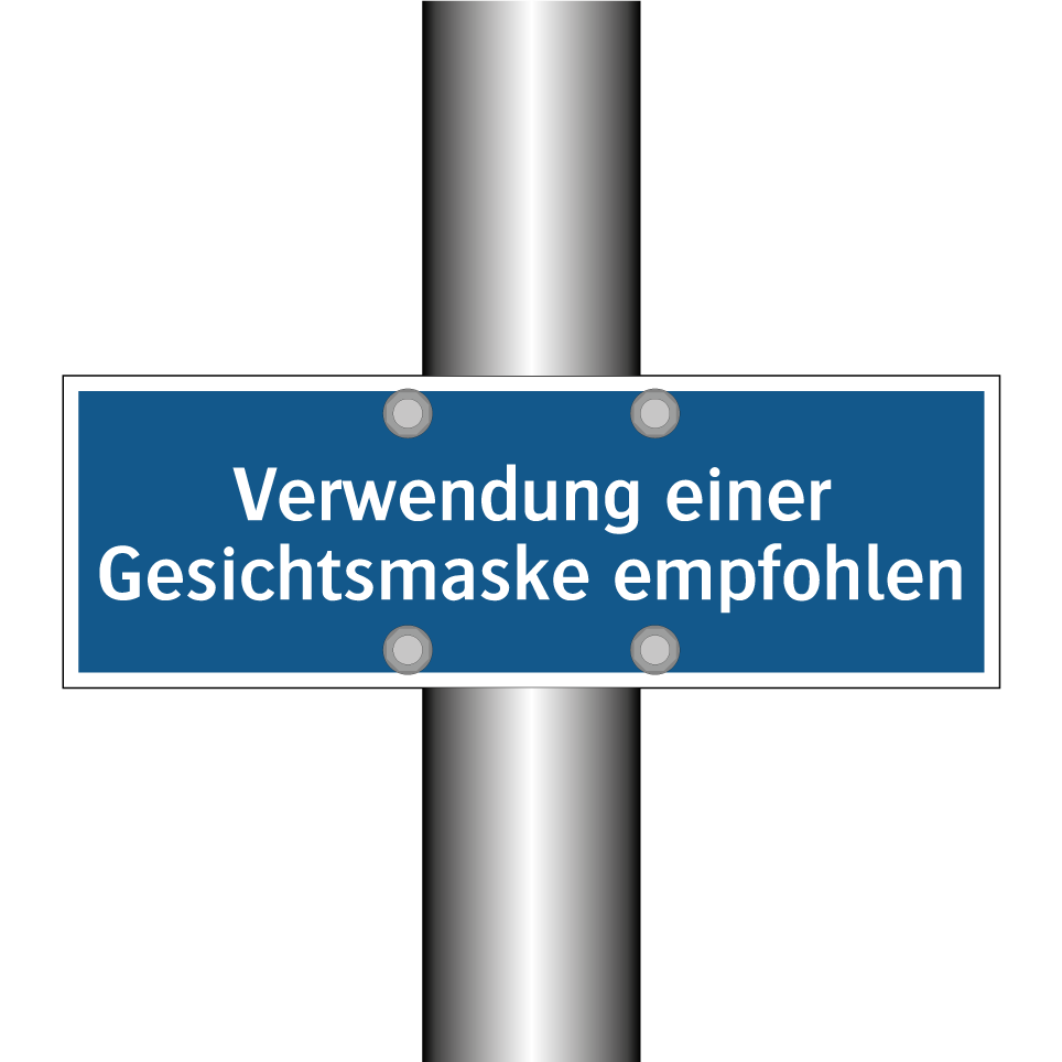 Verwendung einer Gesichtsmaske empfohlen