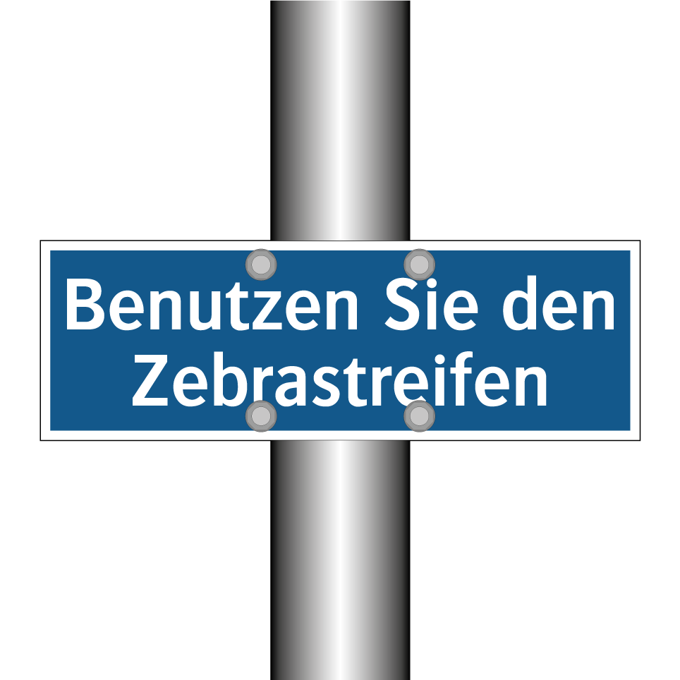 Benutzen Sie den Zebrastreifen