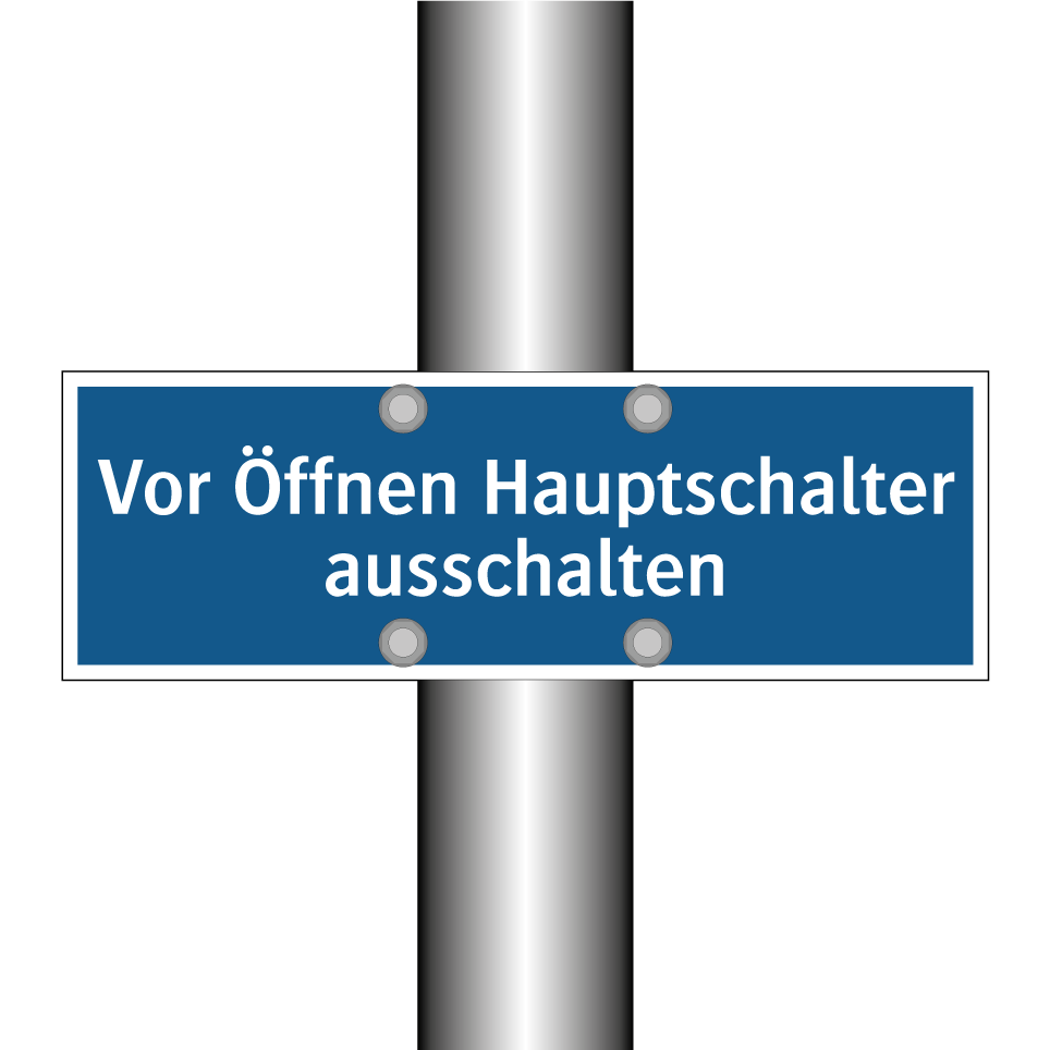 Vor Öffnen Hauptschalter ausschalten