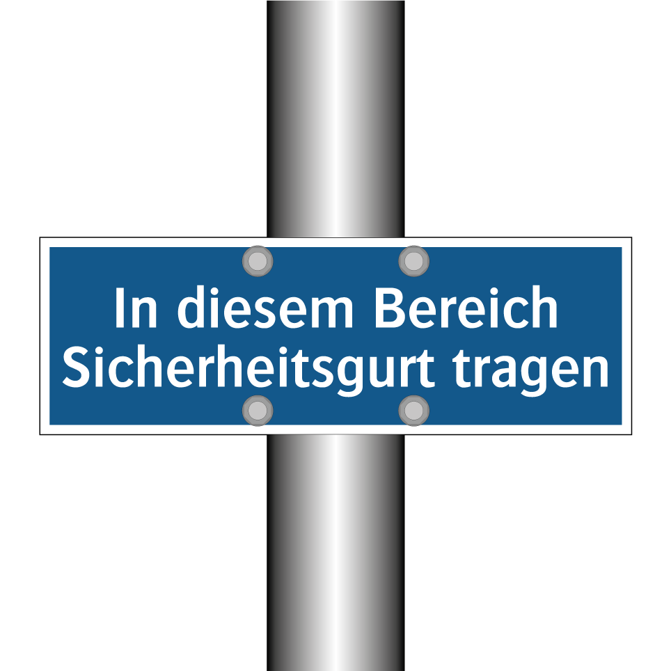 In diesem Bereich Sicherheitsgurt tragen