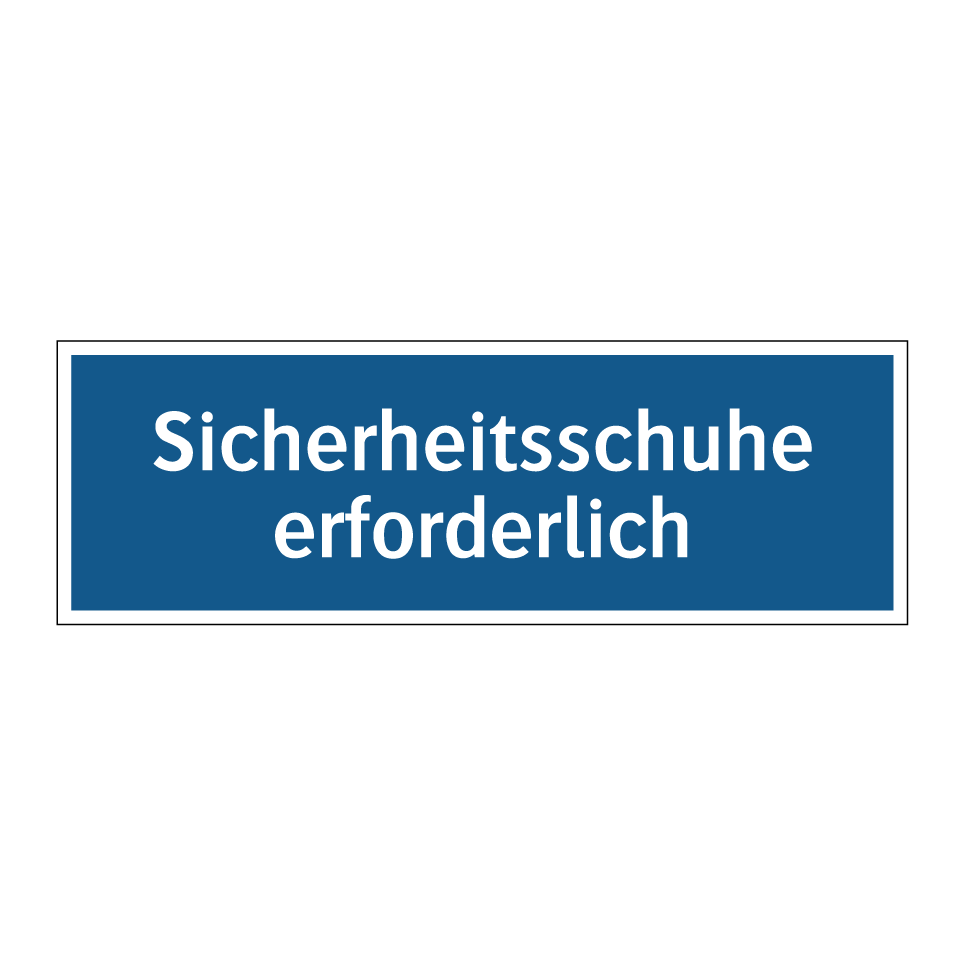 Sicherheitsschuhe erforderlich
