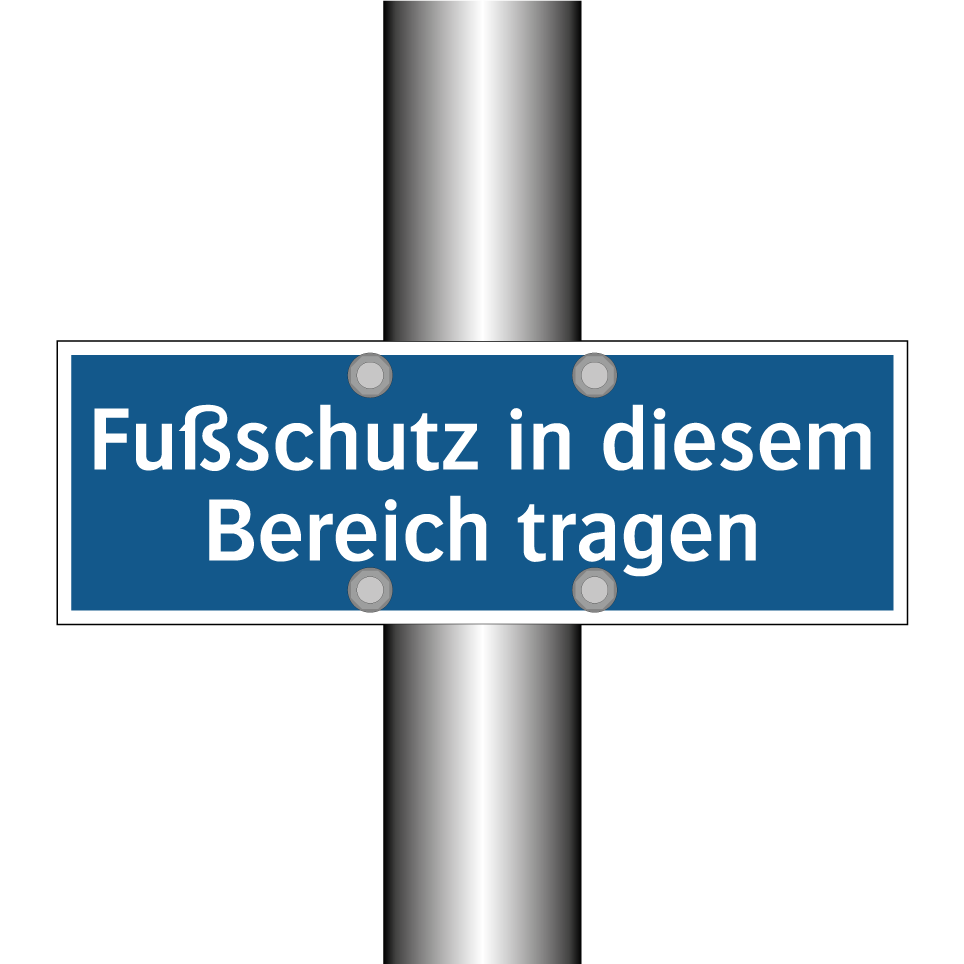 Fußschutz in diesem Bereich tragen