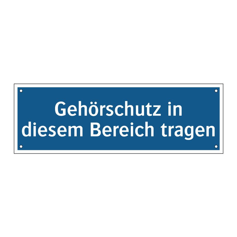 Gehörschutz in diesem Bereich tragen