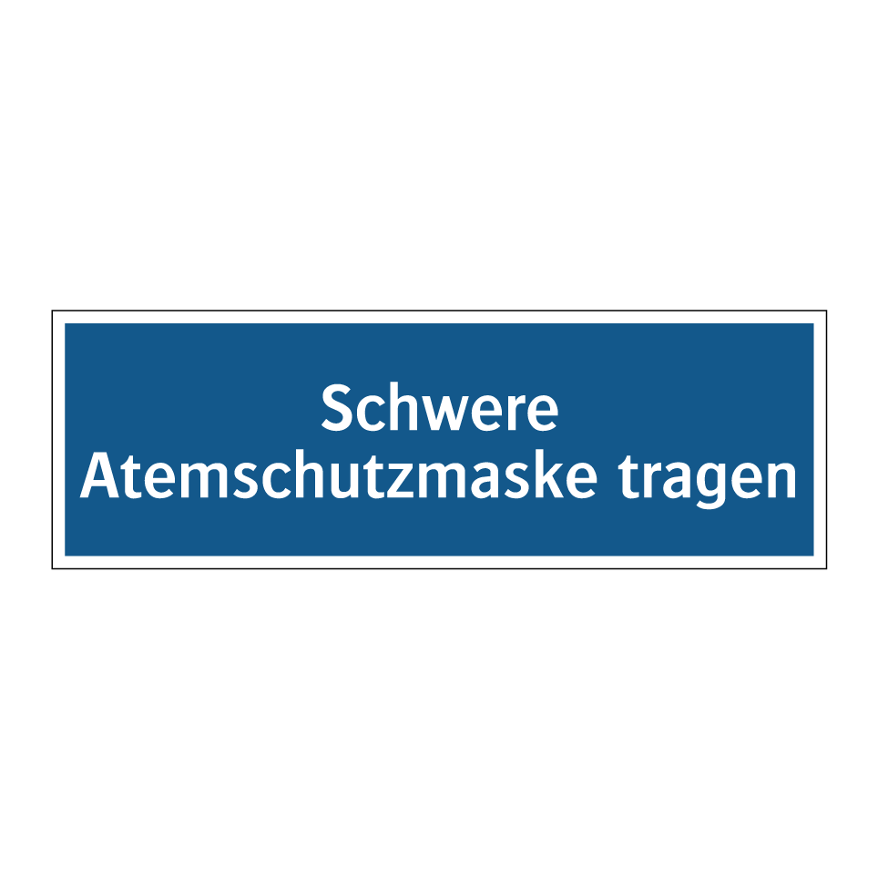 Schwere Atemschutzmaske tragen