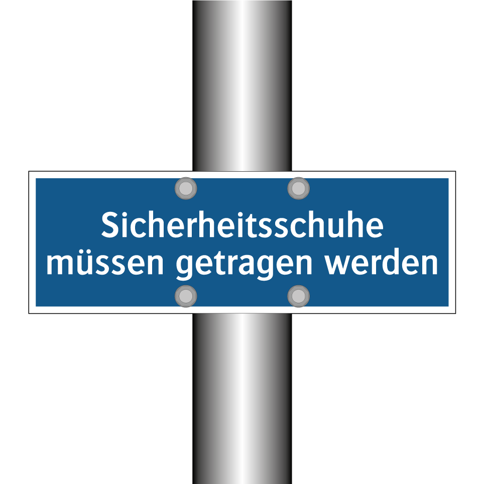 Sicherheitsschuhe müssen getragen werden