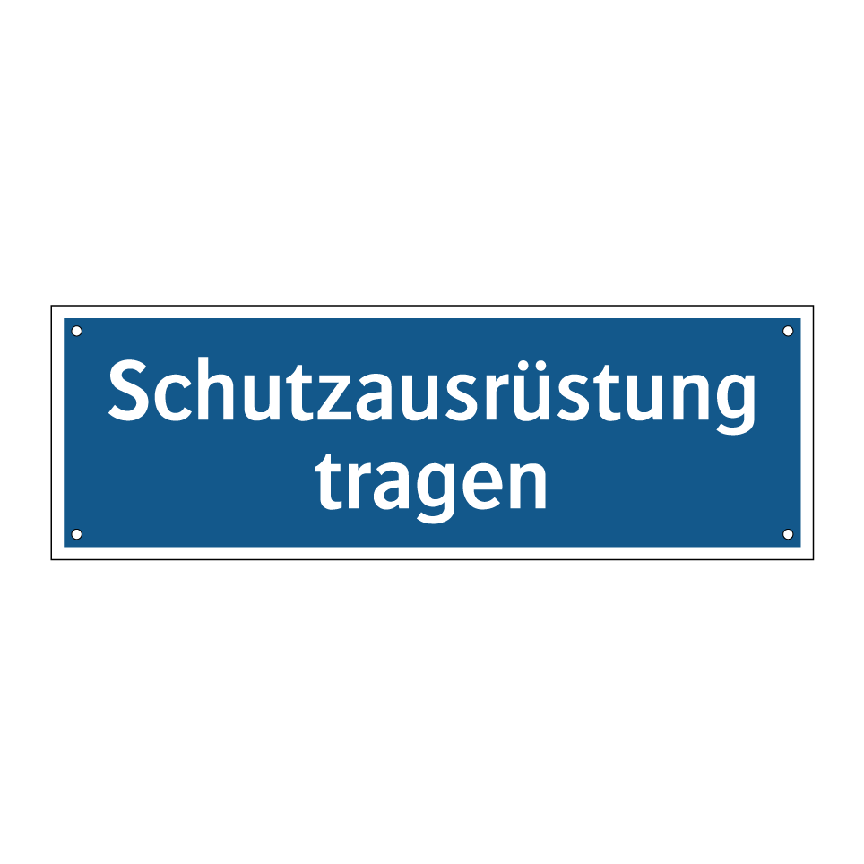 Schutzausrüstung tragen