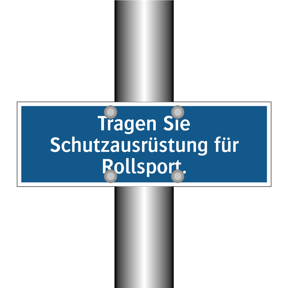 Tragen Sie Schutzausrüstung für Rollsport.