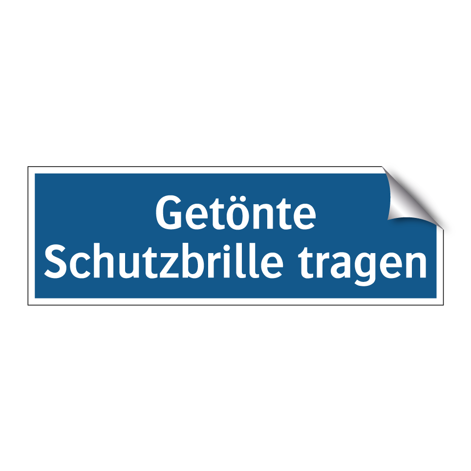 Getönte Schutzbrille tragen