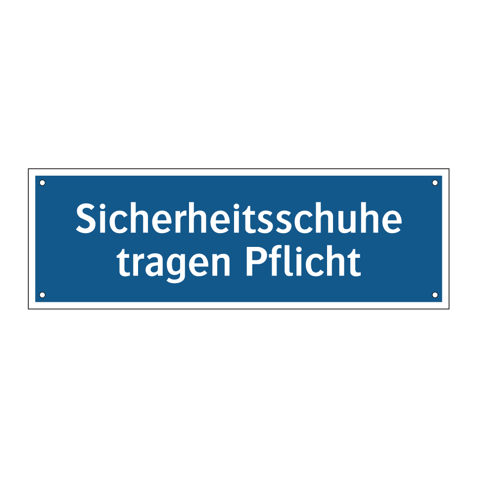 Sicherheitsschuhe tragen Pflicht