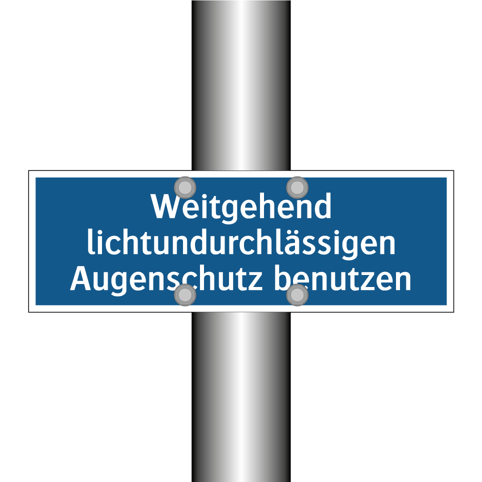 Weitgehend lichtundurchlässigen Augenschutz benutzen