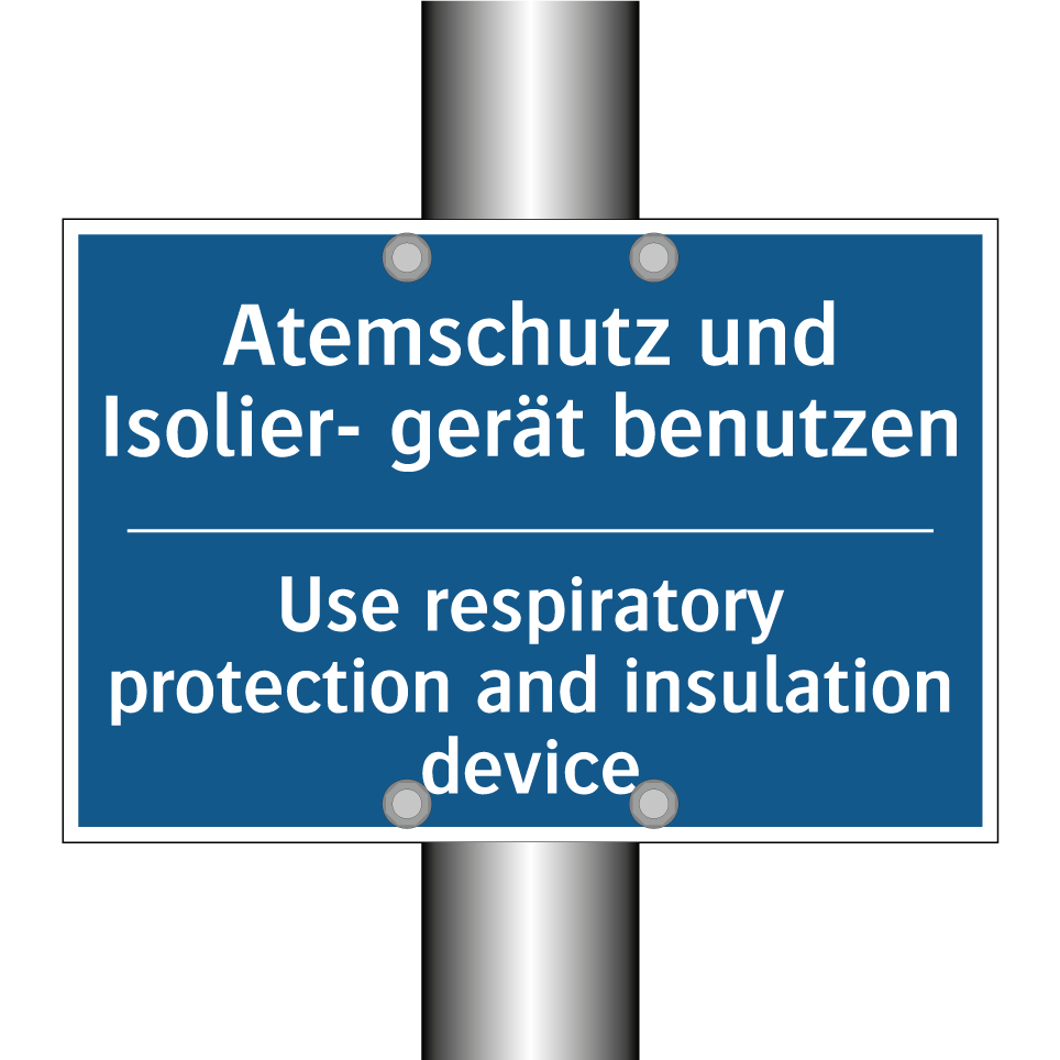 Atemschutz und Isolier- gerät /.../ - Use respiratory protection and /.../
