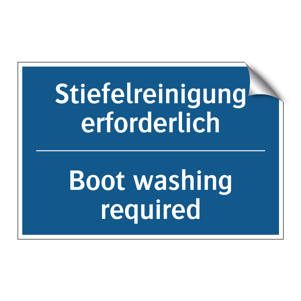 Stiefelreinigung erforderlich - Boot washing required