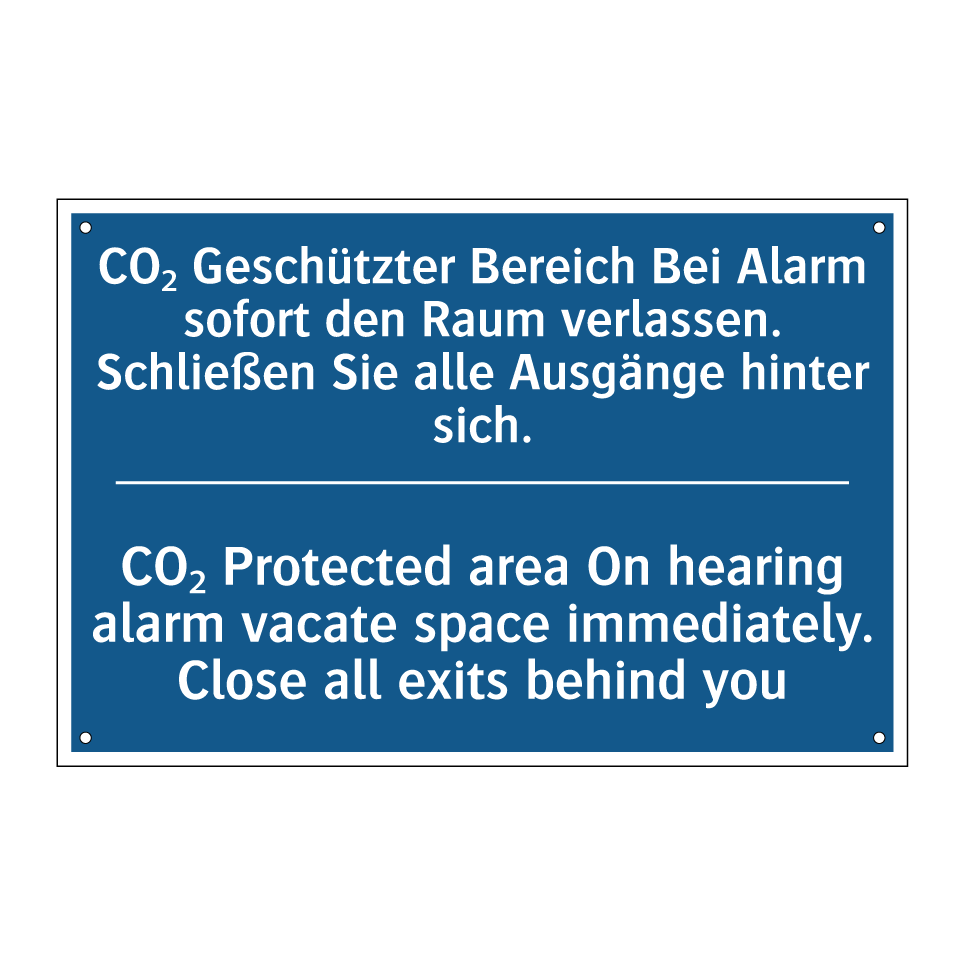 CO₂ Geschützter Bereich Bei Alarm /.../ - CO₂ Protected area On hearing /.../