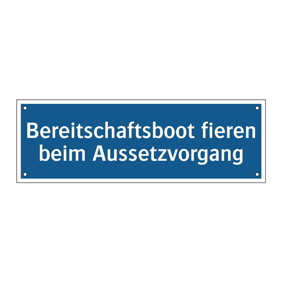 Bereitschaftsboot fieren beim Aussetzvorgang
