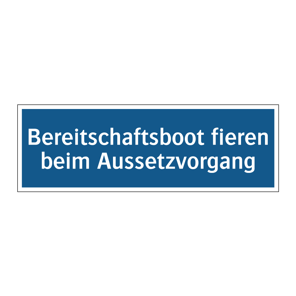 Bereitschaftsboot fieren beim Aussetzvorgang