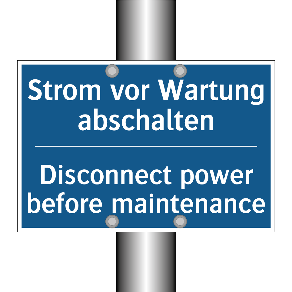 Strom vor Wartung abschalten - Disconnect power before maintenance/.../