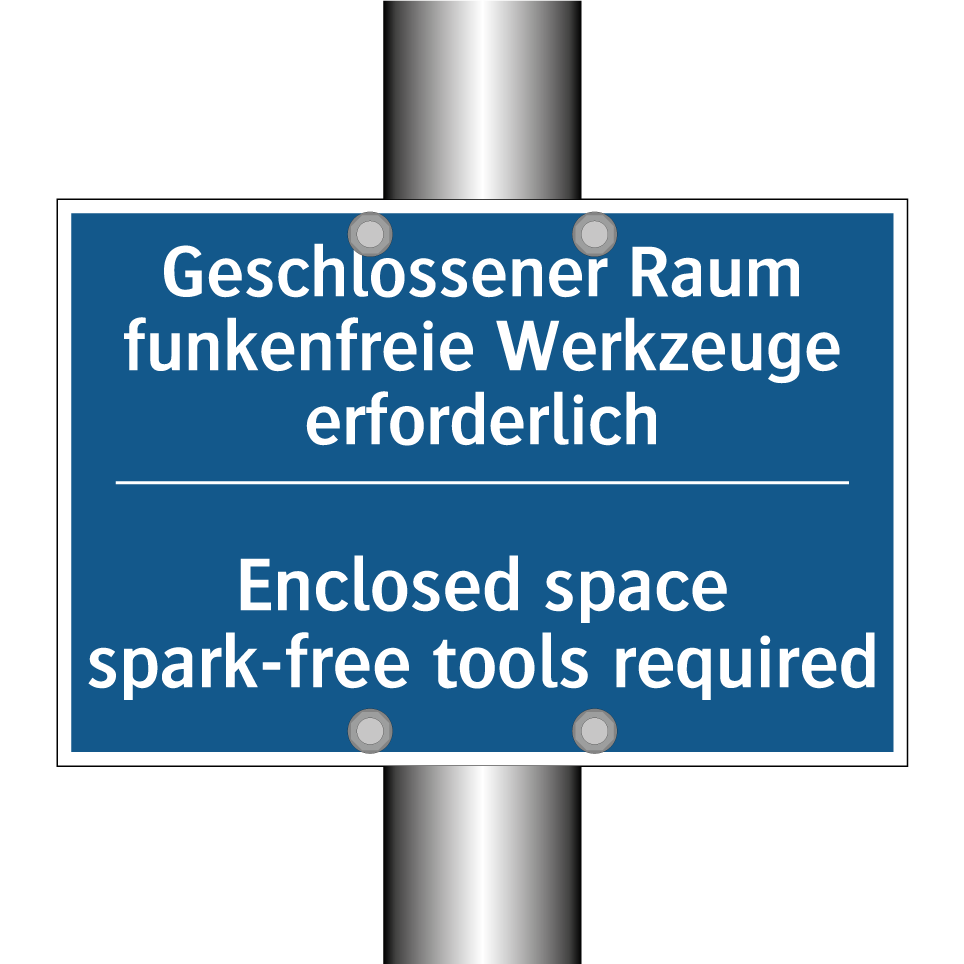 Geschlossener Raum funkenfreie /.../ - Enclosed space spark-free tools /.../