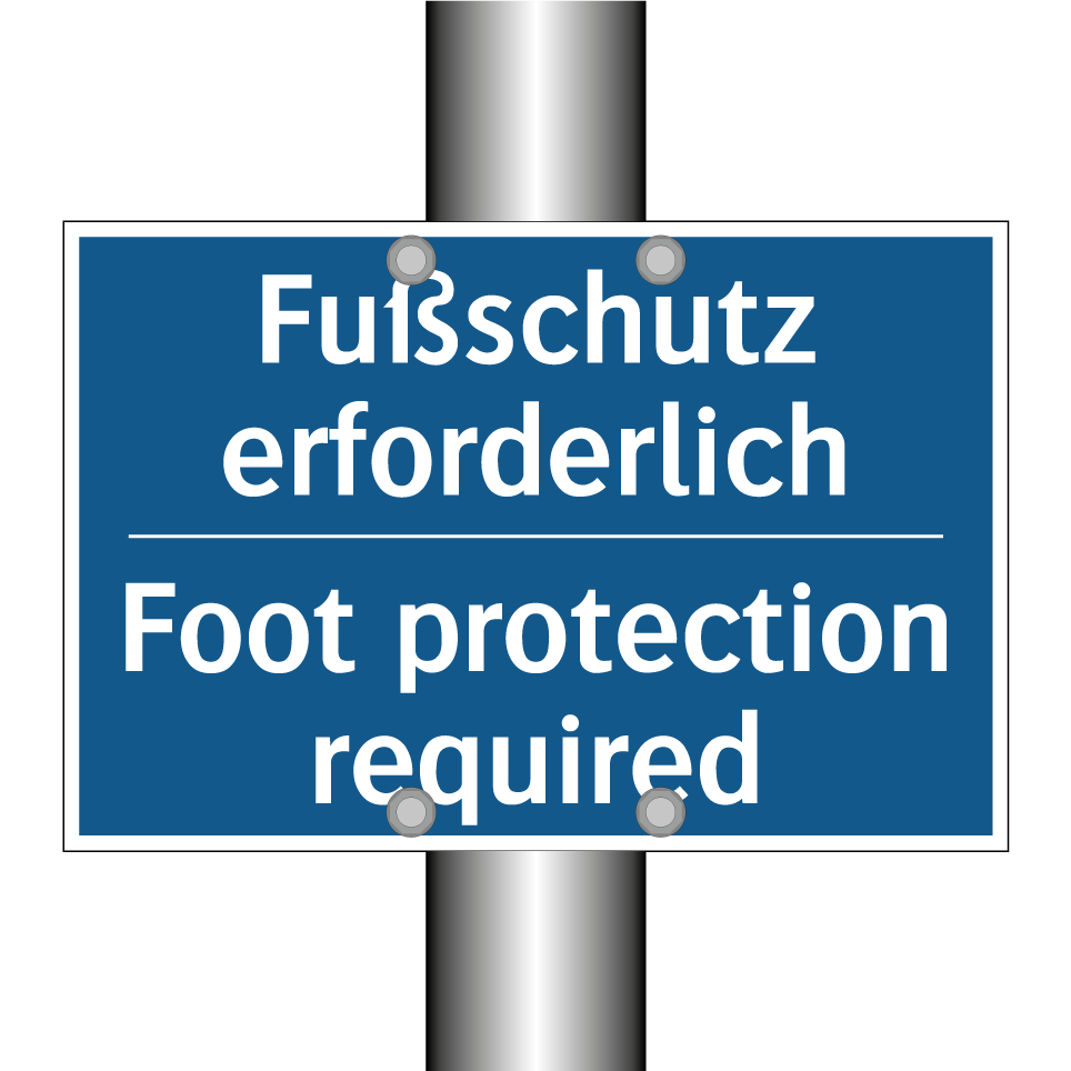 Fußschutz erforderlich - Foot protection required