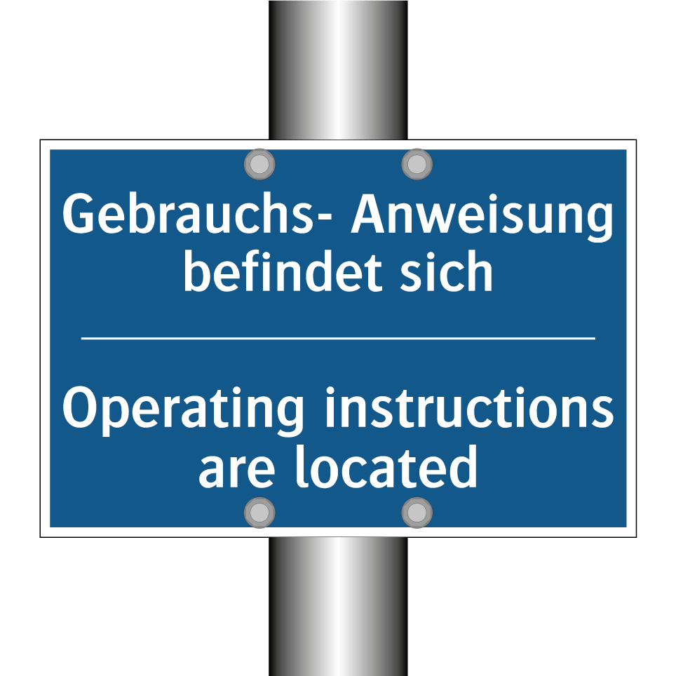 Gebrauchs- Anweisung befindet /.../ - Operating instructions are located/.../