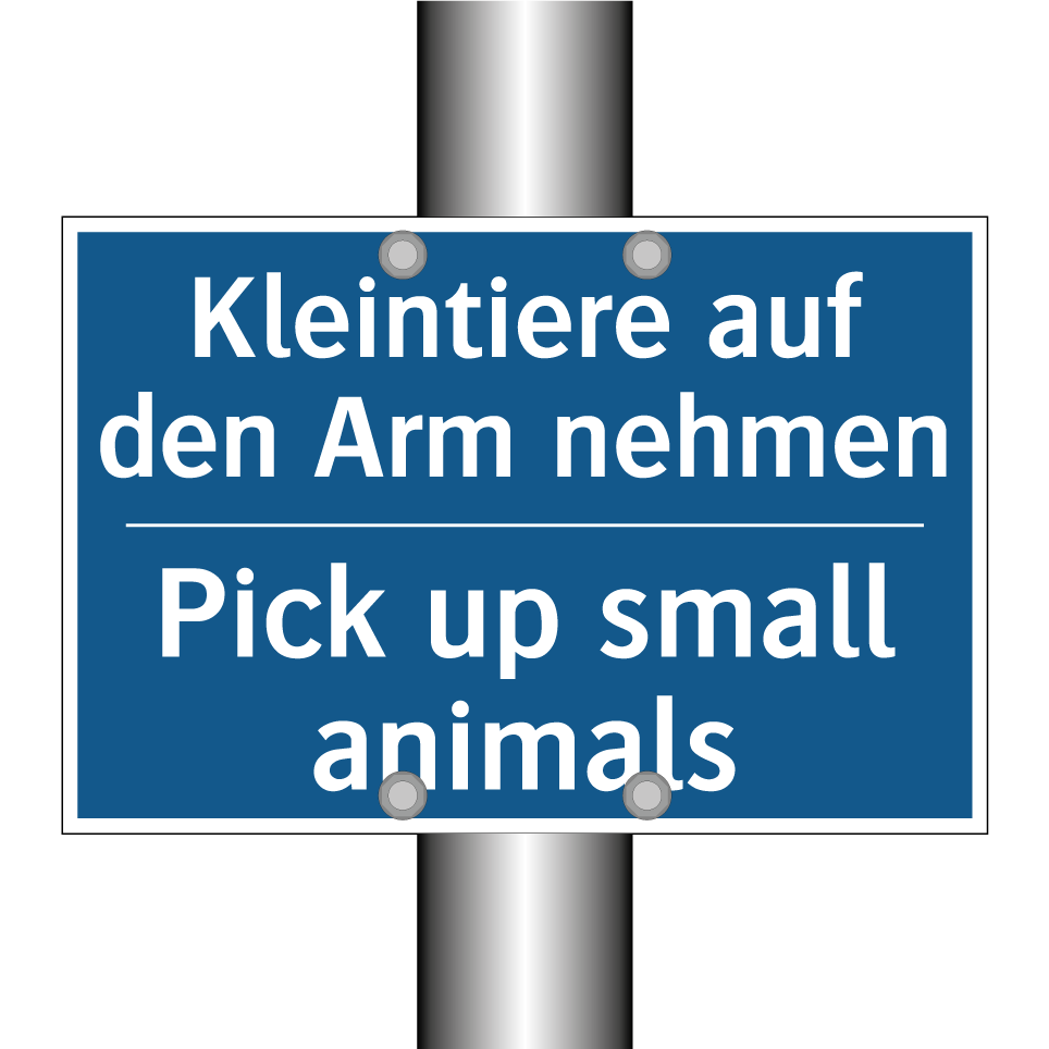 Kleintiere auf den Arm nehmen - Pick up small animals