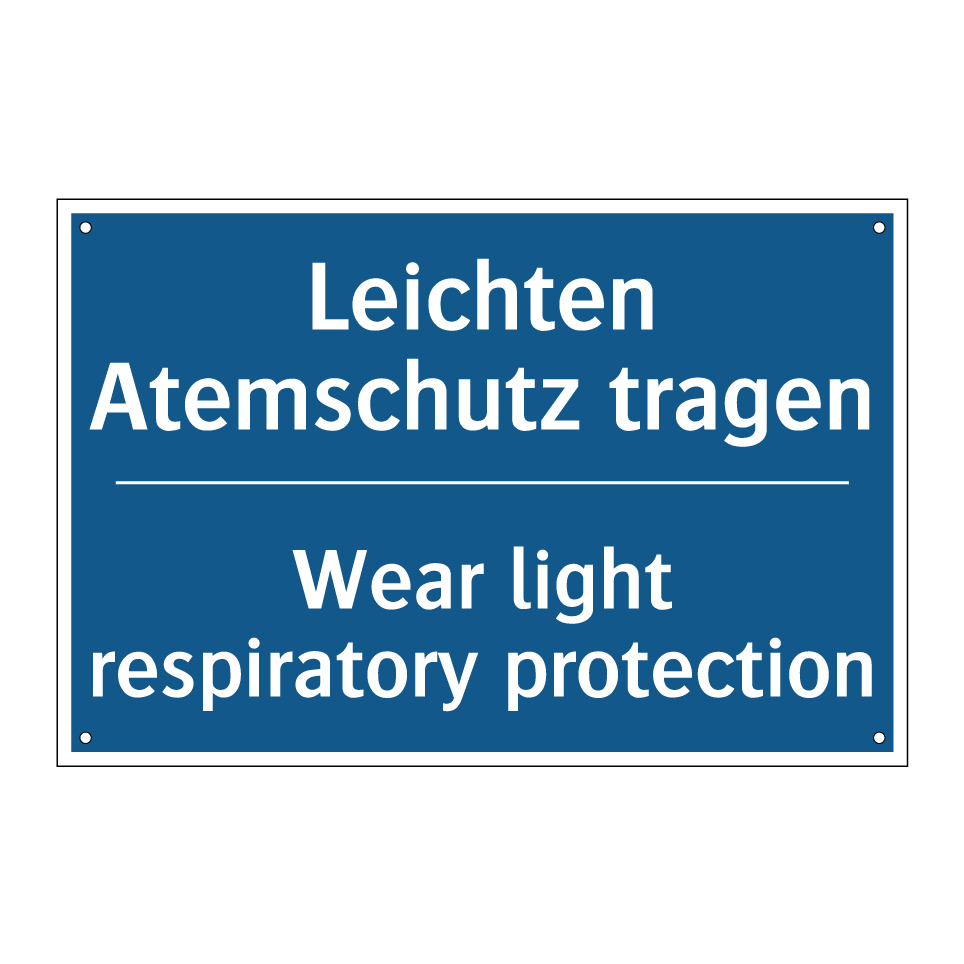 Leichten Atemschutz tragen - Wear light respiratory protection/.../