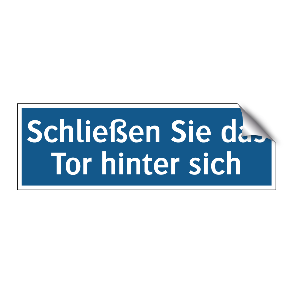 Schließen Sie das Tor hinter sich