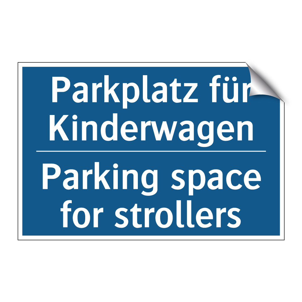 Parkplatz für Kinderwagen - Parking space for strollers