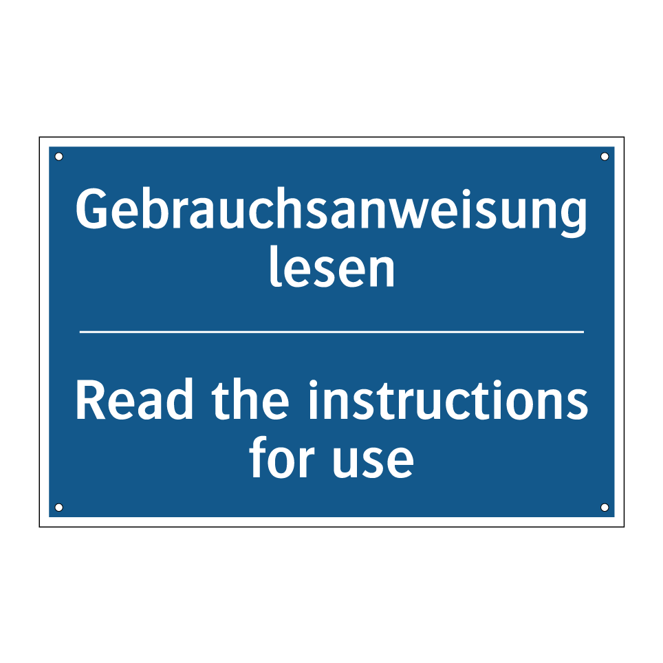 Gebrauchsanweisung lesen - Read the instructions for use