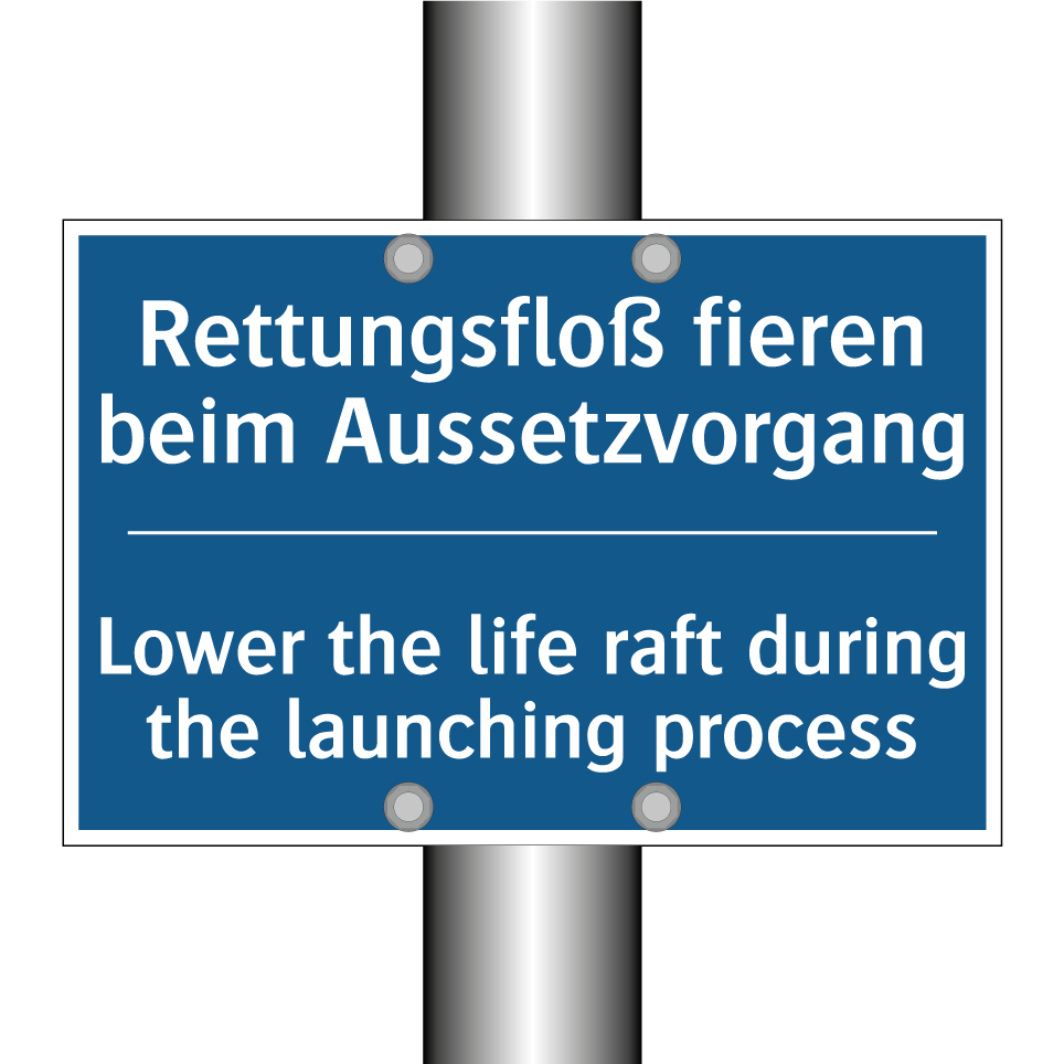 Rettungsfloß fieren beim Aussetzvorgang/.../ - Lower the life raft during the /.../
