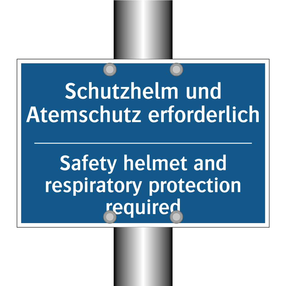 Schutzhelm und Atemschutz erforderlich/.../ - Safety helmet and respiratory /.../