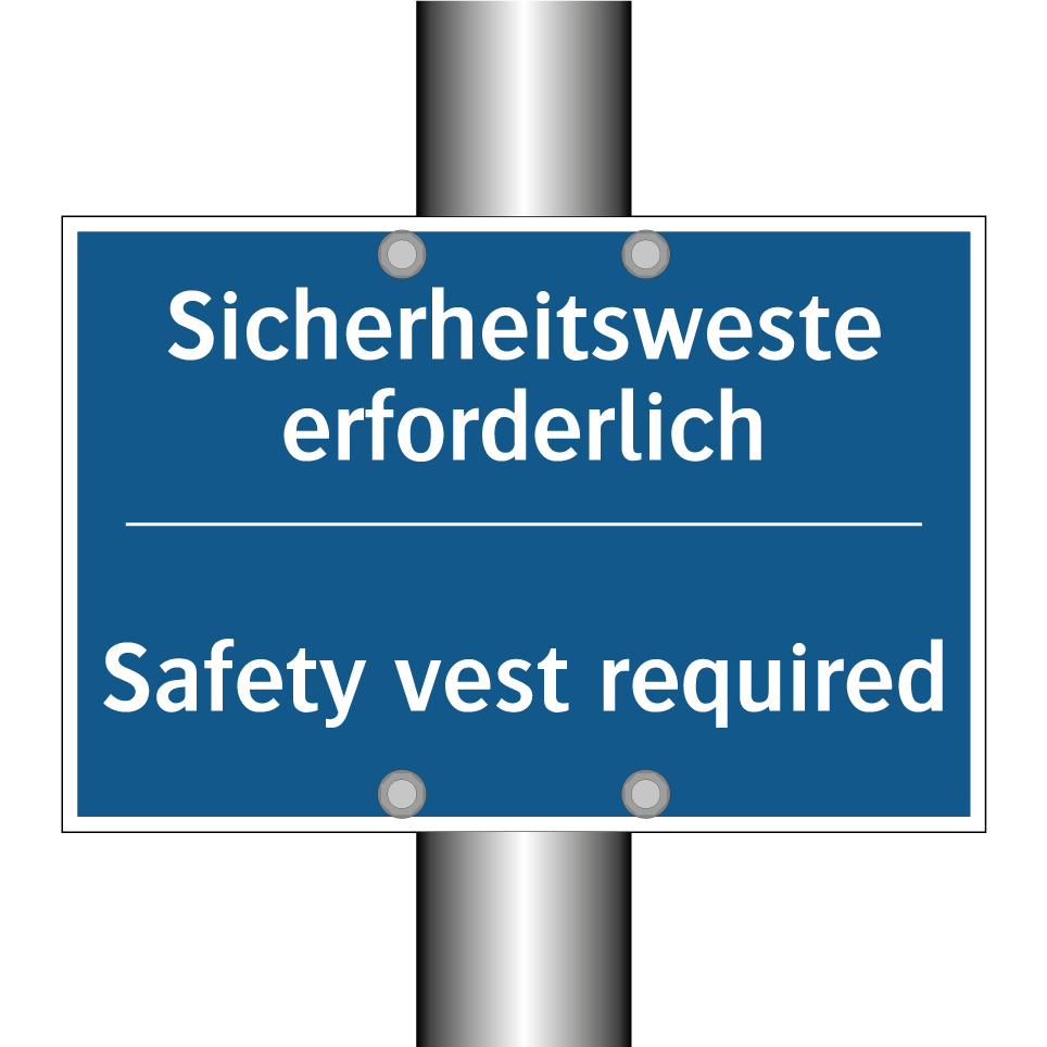 Sicherheitsweste erforderlich - Safety vest required