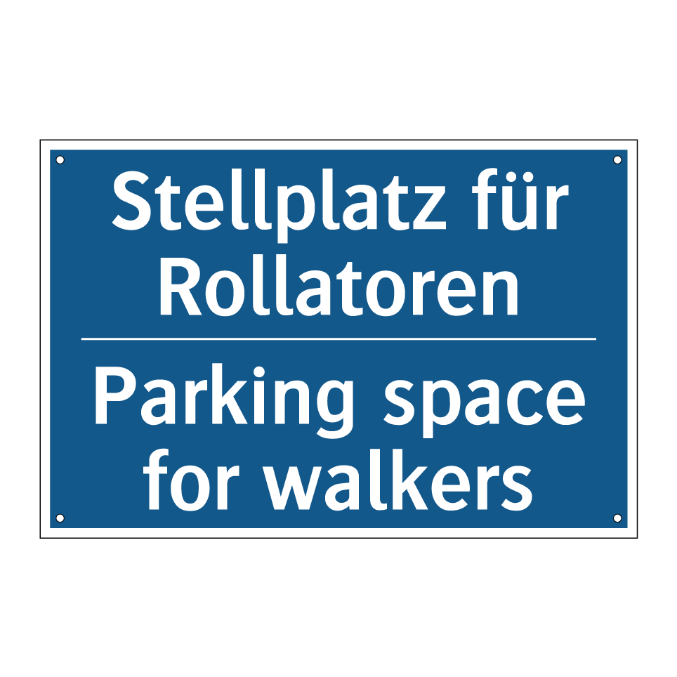 Stellplatz für Rollatoren - Parking space for walkers