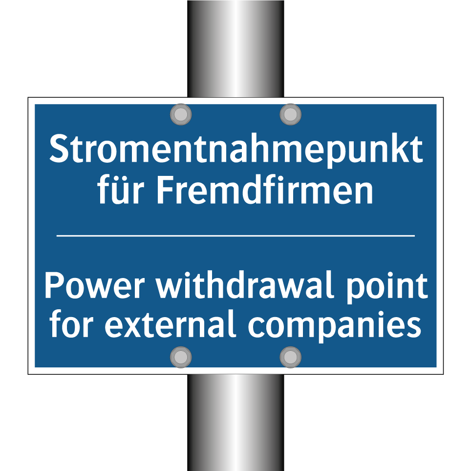 Stromentnahmepunkt für Fremdfirmen/.../ - Power withdrawal point for external /.../