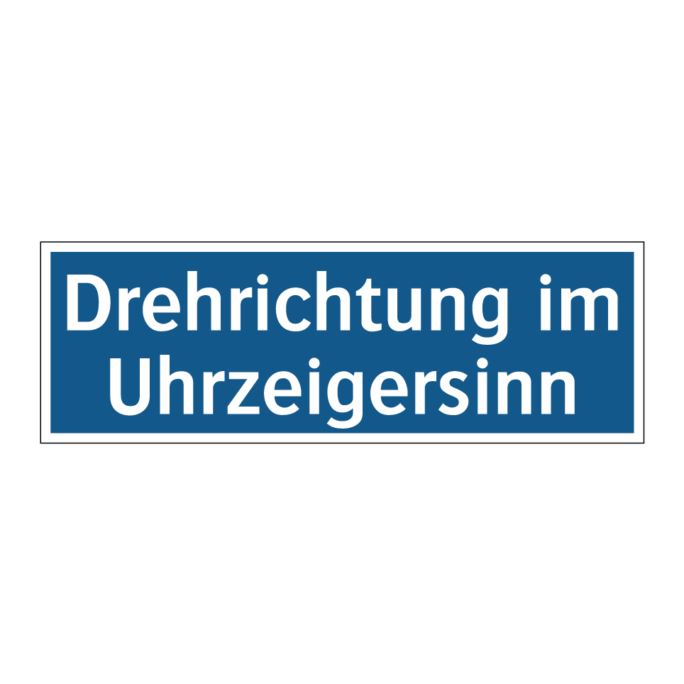 Drehrichtung im Uhrzeigersinn