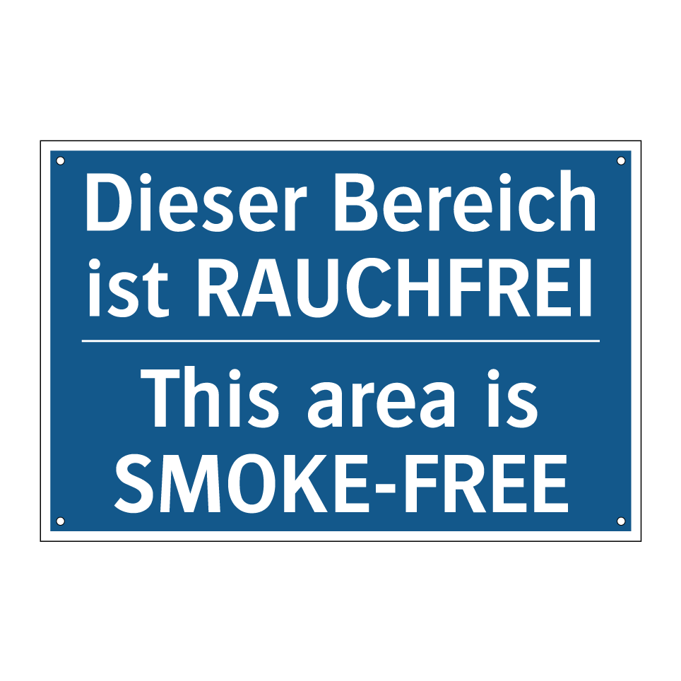 Dieser Bereich ist RAUCHFREI - This area is SMOKE-FREE