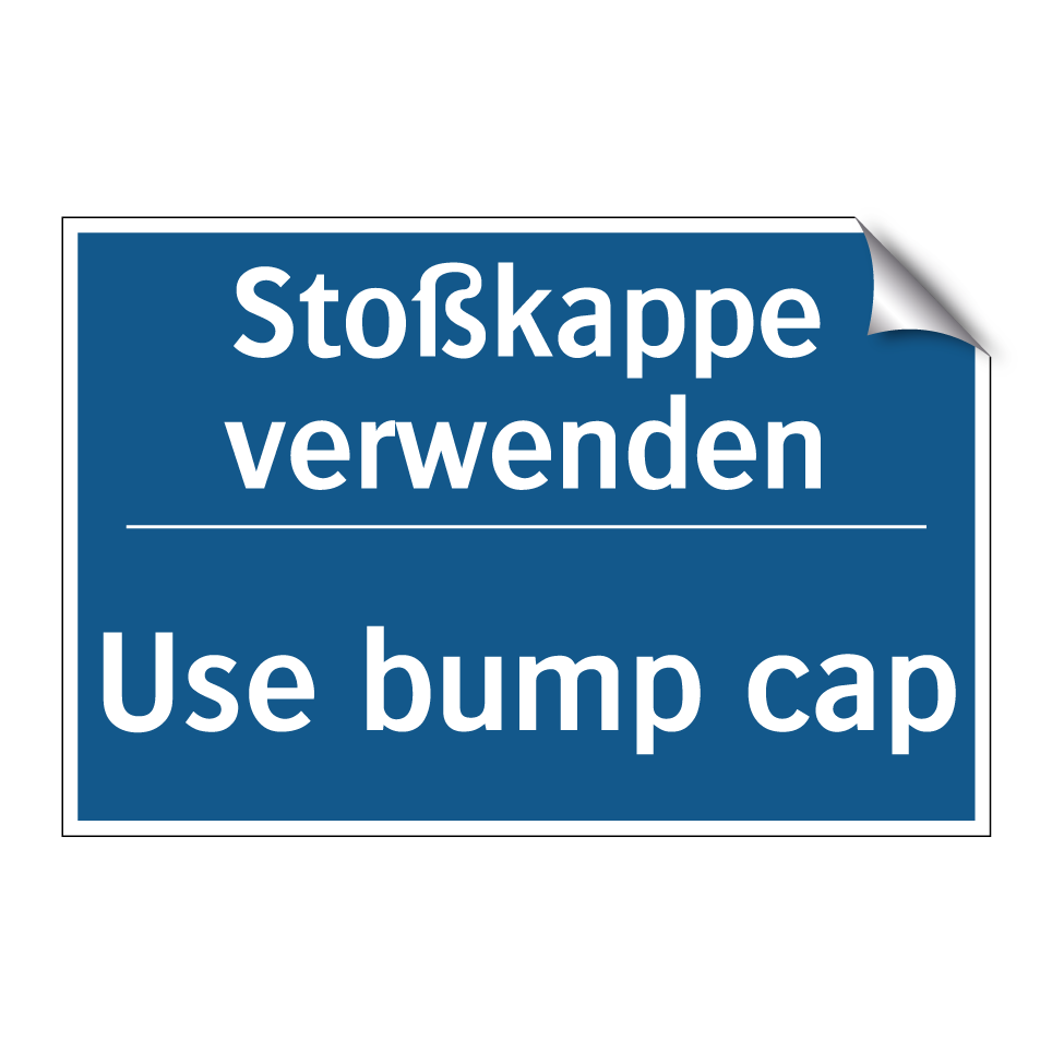 Stoßkappe verwenden - Use bump cap