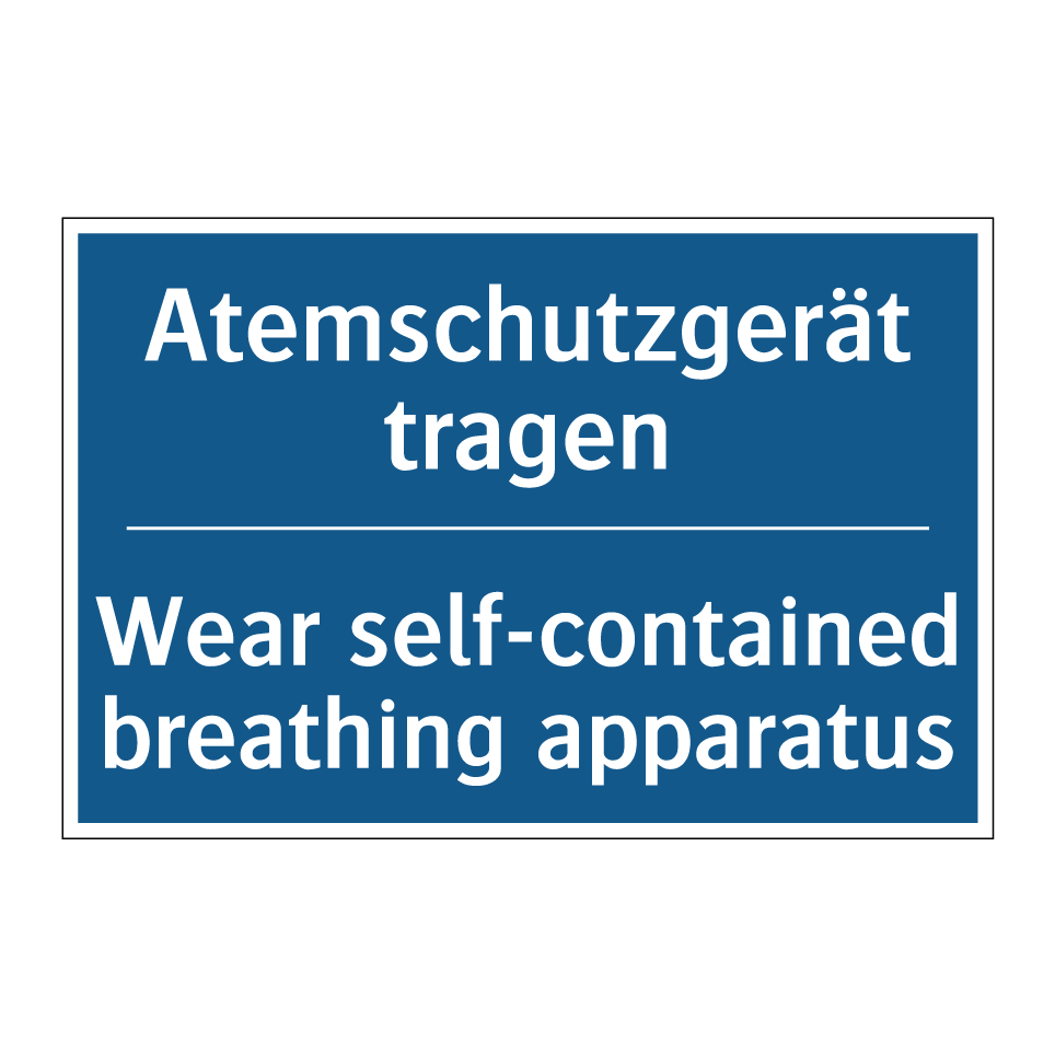 Atemschutzgerät tragen - Wear self-contained breathing /.../