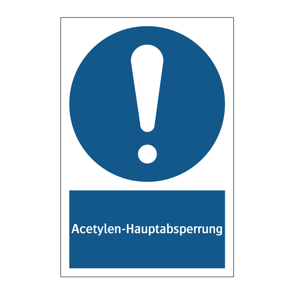 Acetylen-Hauptabsperrung