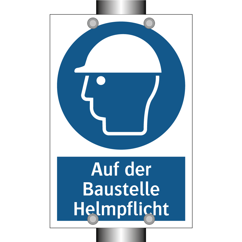 Auf der Baustelle Helmpflicht