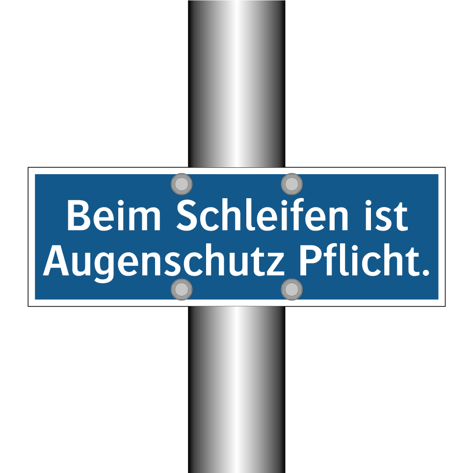 Beim Schleifen ist Augenschutz Pflicht.