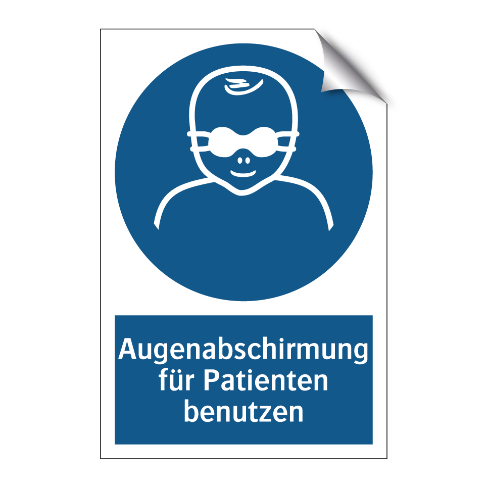 Augenabschirmung für Patienten benutzen