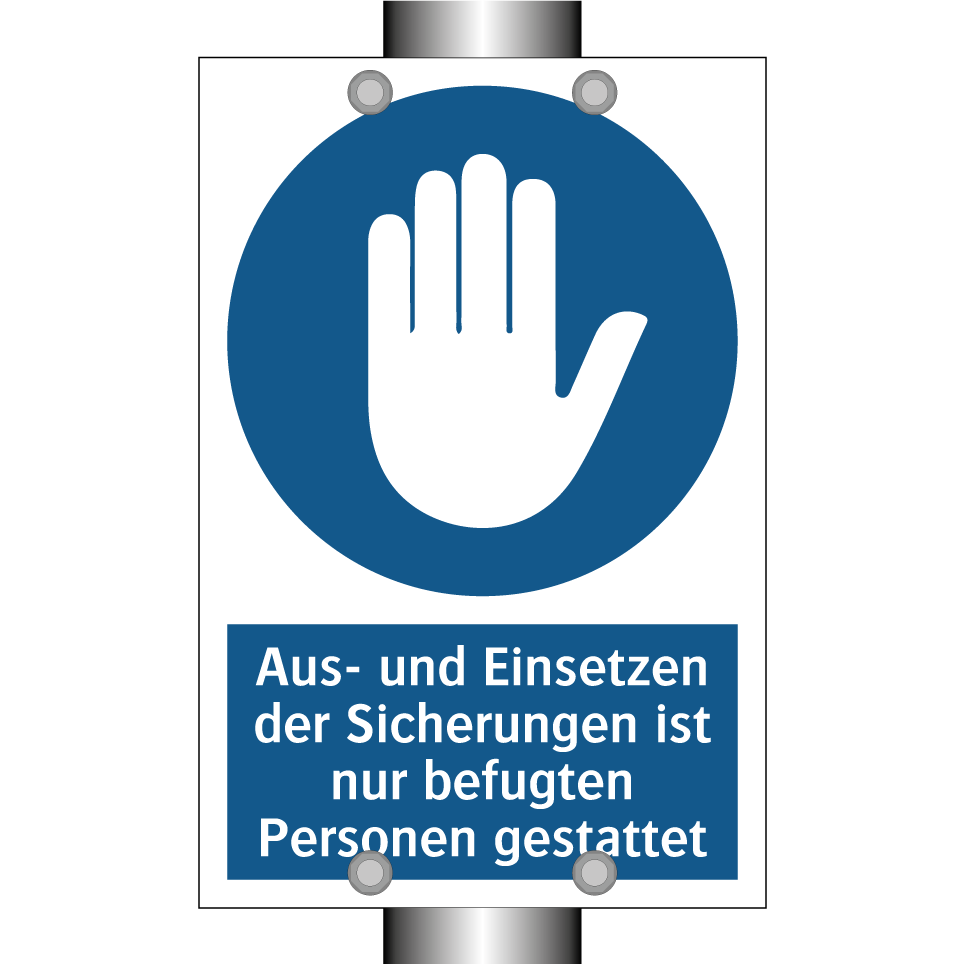 Aus- und Einsetzen der Sicherungen ist nur befugten Personen gestattet