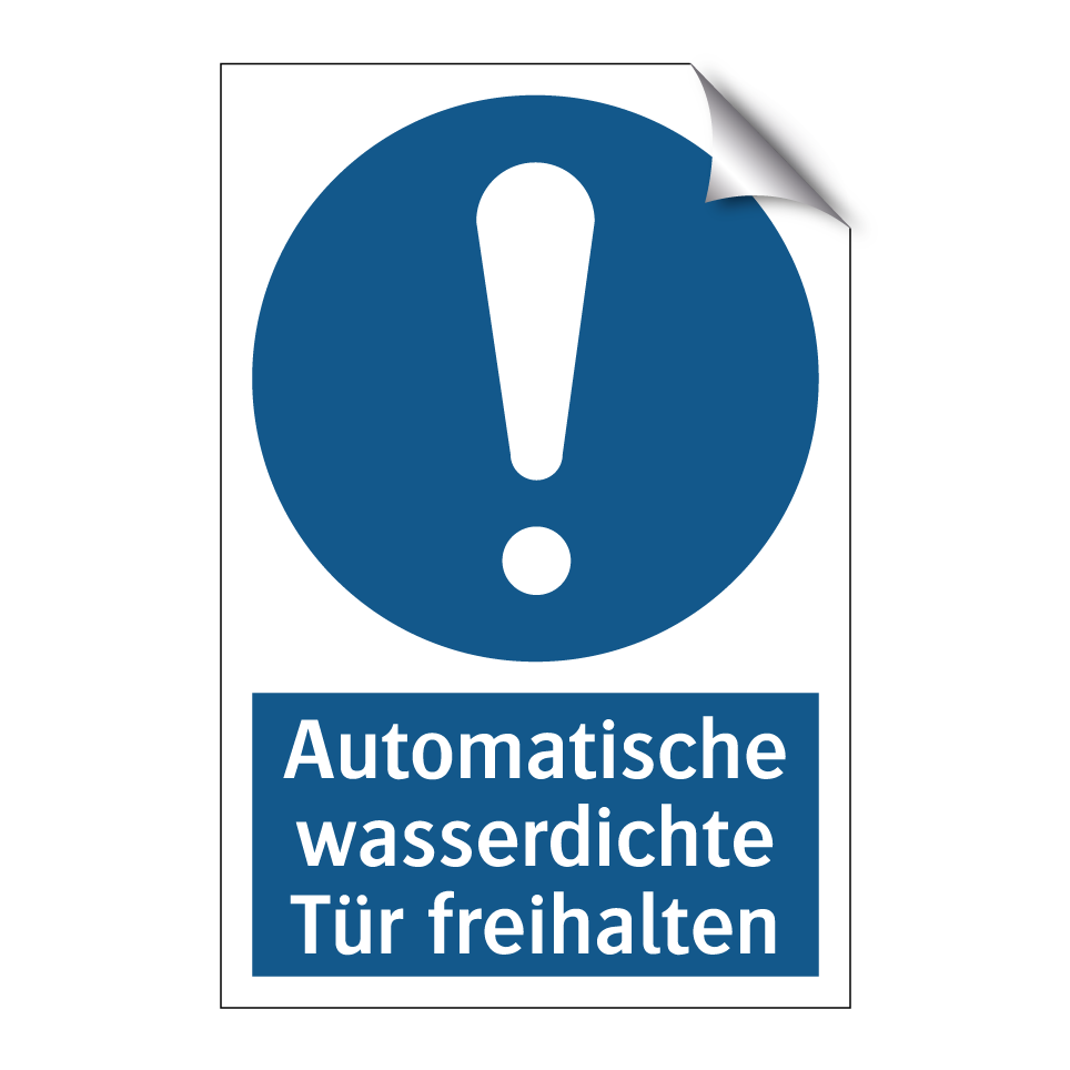 Automatische wasserdichte Tür freihalten