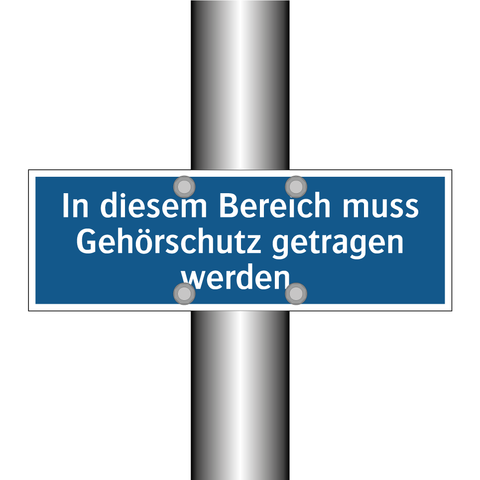 In diesem Bereich muss Gehörschutz getragen werden.
