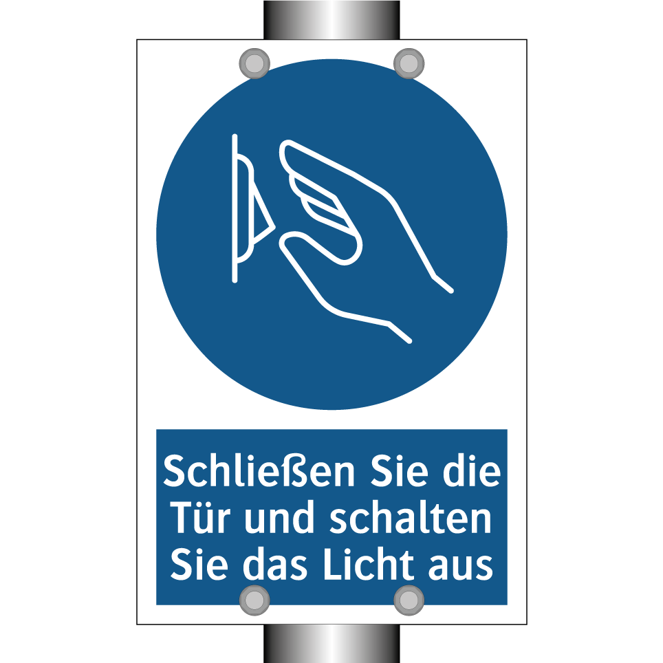 Schließen Sie die Tür und schalten Sie das Licht aus