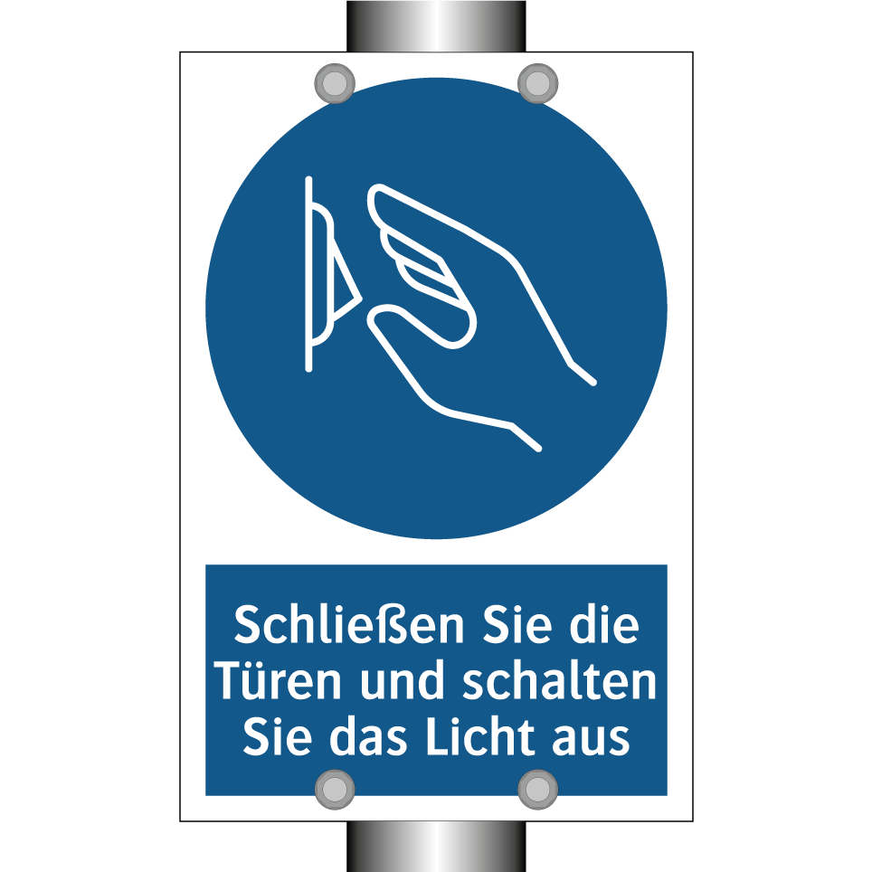 Schließen Sie die Türen und schalten Sie das Licht aus